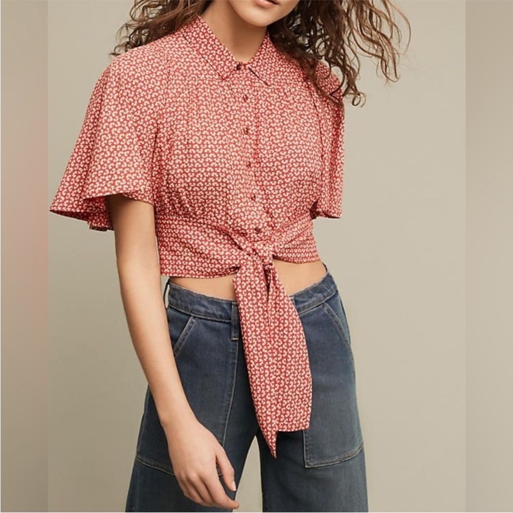 Maeve by Anthropologie Butterfly Wing Top 2
